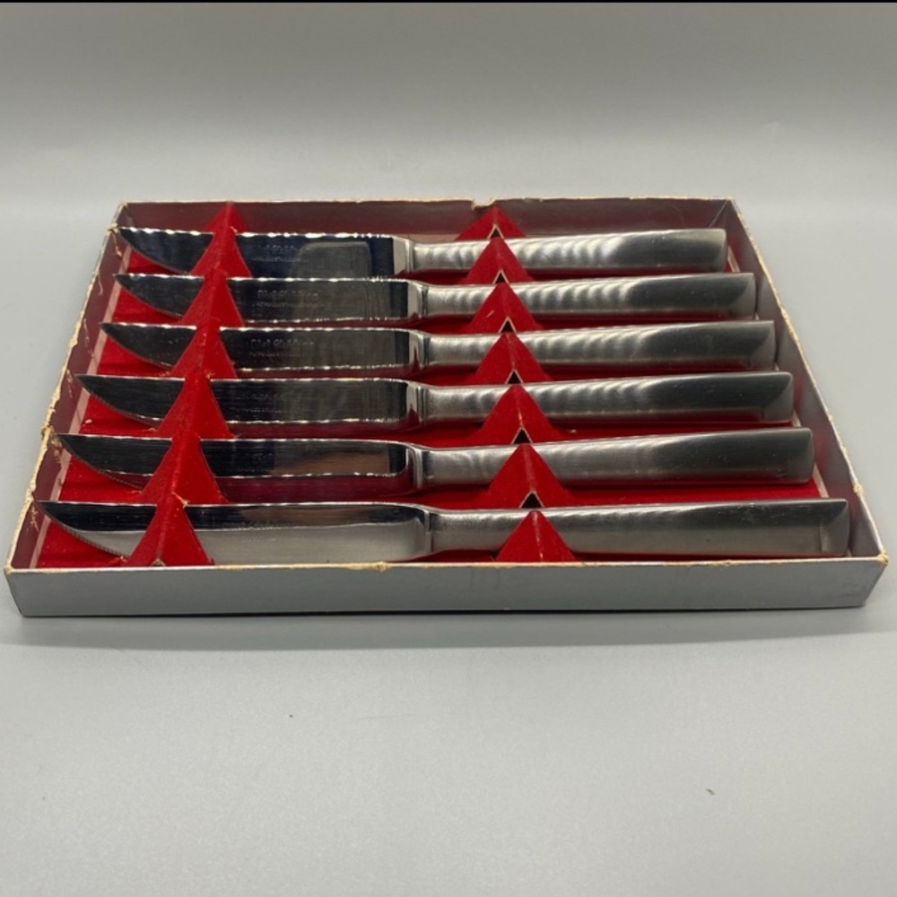 Vintage Set of 6, Chef Leblanc Stainless Steak Knives Stainless Steel Hotforged